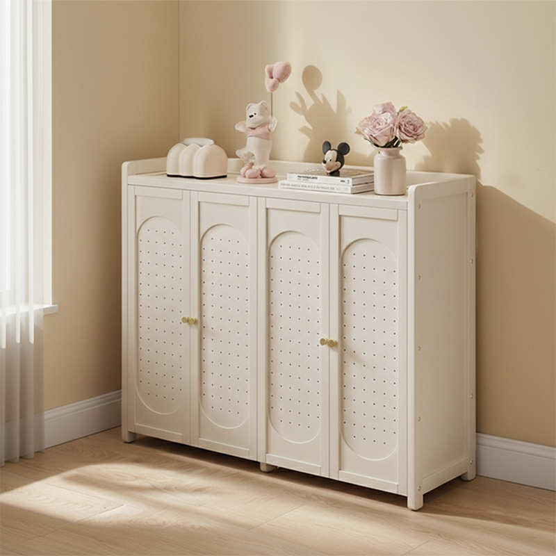 Modern Minimalist Rectangular MDF Nan Bamboo Shoe Storage 5/6/7/8-Tier For Entryways