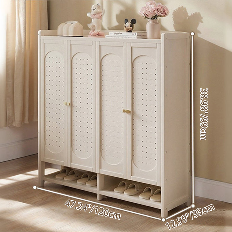 Modern Minimalist Rectangular MDF Nan Bamboo Shoe Storage 5/6/7/8-Tier For Entryways
