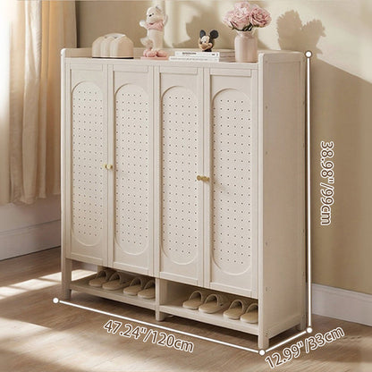 Modern Minimalist Rectangular MDF Nan Bamboo Shoe Storage 5/6/7/8-Tier For Entryways