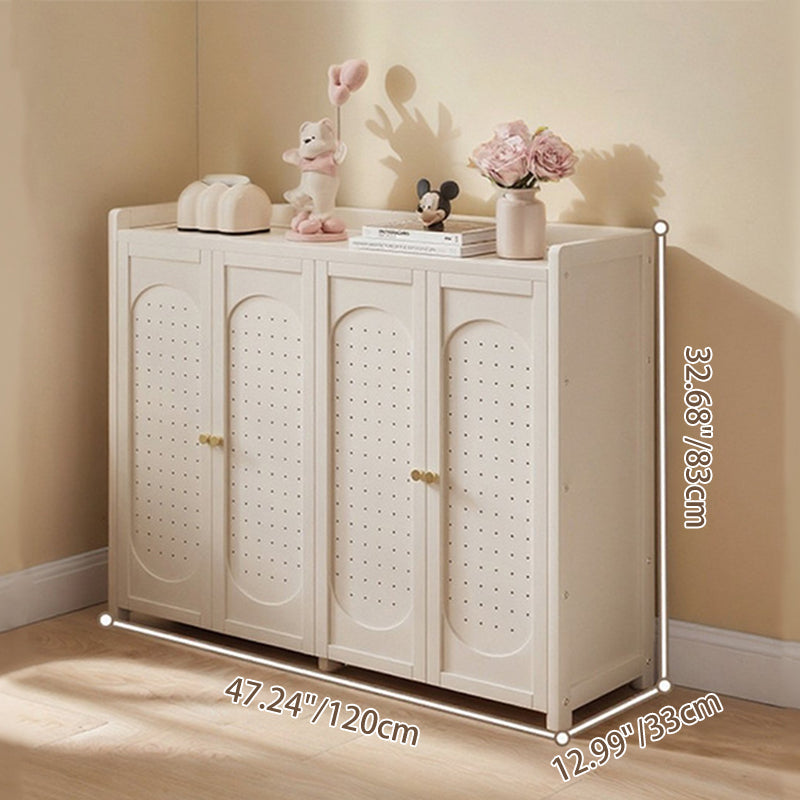 Modern Minimalist Rectangular MDF Nan Bamboo Shoe Storage 5/6/7/8-Tier For Entryways