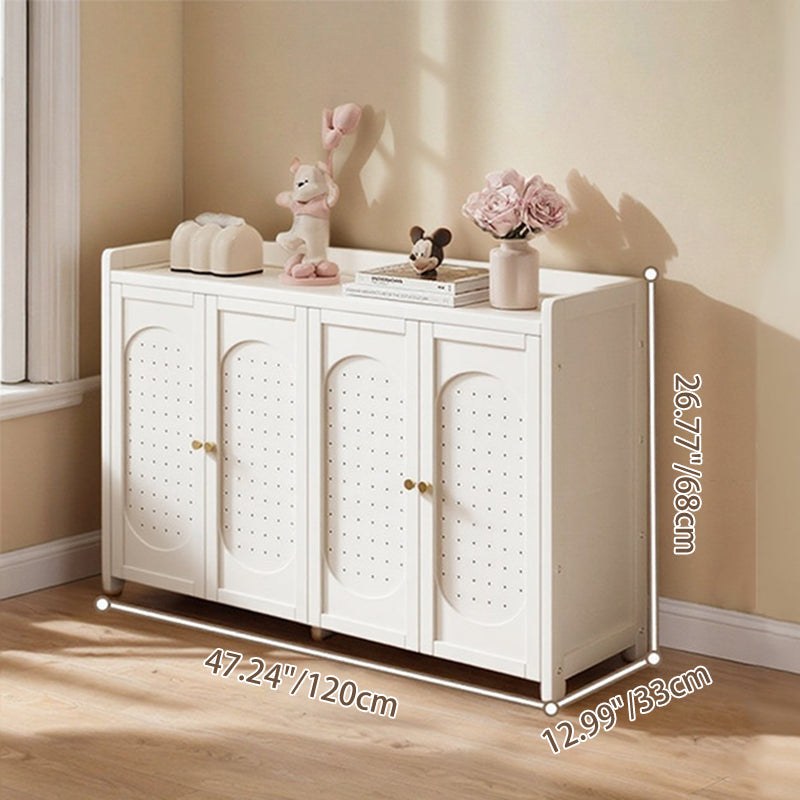 Modern Minimalist Rectangular MDF Nan Bamboo Shoe Storage 5/6/7/8-Tier For Entryways