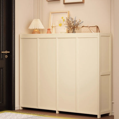 Modern Minimalist Rectangular MDF Nan Bamboo Shoe Storage 5/6/7/8-Tier For Entryways