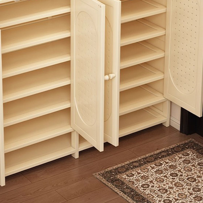Modern Minimalist Rectangular MDF Nan Bamboo Shoe Storage 5/6/7/8-Tier For Entryways