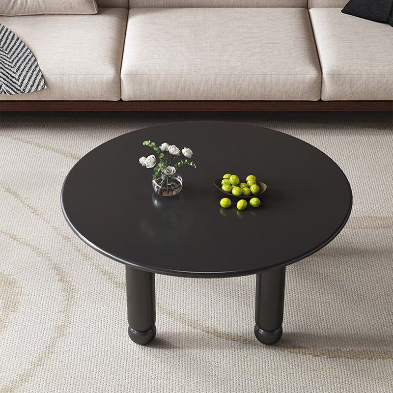 Contemporary Retro Round Rubberwood Coffee Table For Living Room