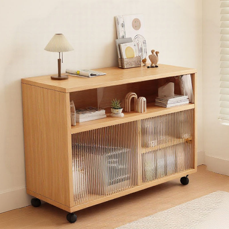 Modern Minimalist Rectangular MDF Acrylic Movable End Table 2-Tier For Living Room