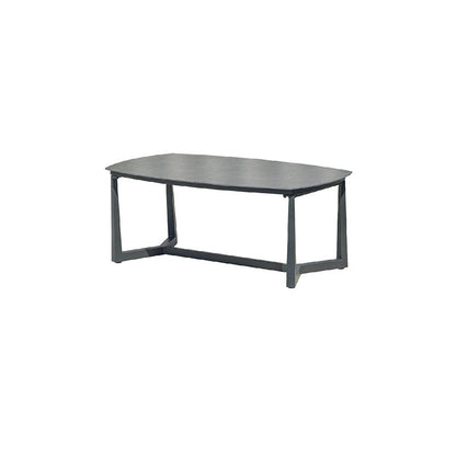 Corrosion-Resistant Rectangular Outdoor Coffee Table - 1-Tier Spacious Stoneware Top For Balcony & Garden