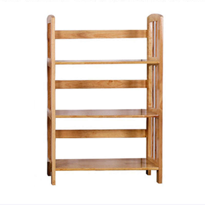 Modern Minimalist Rectangular Rubberwood Bookshelf 3/4/5 Tier For Home & Office