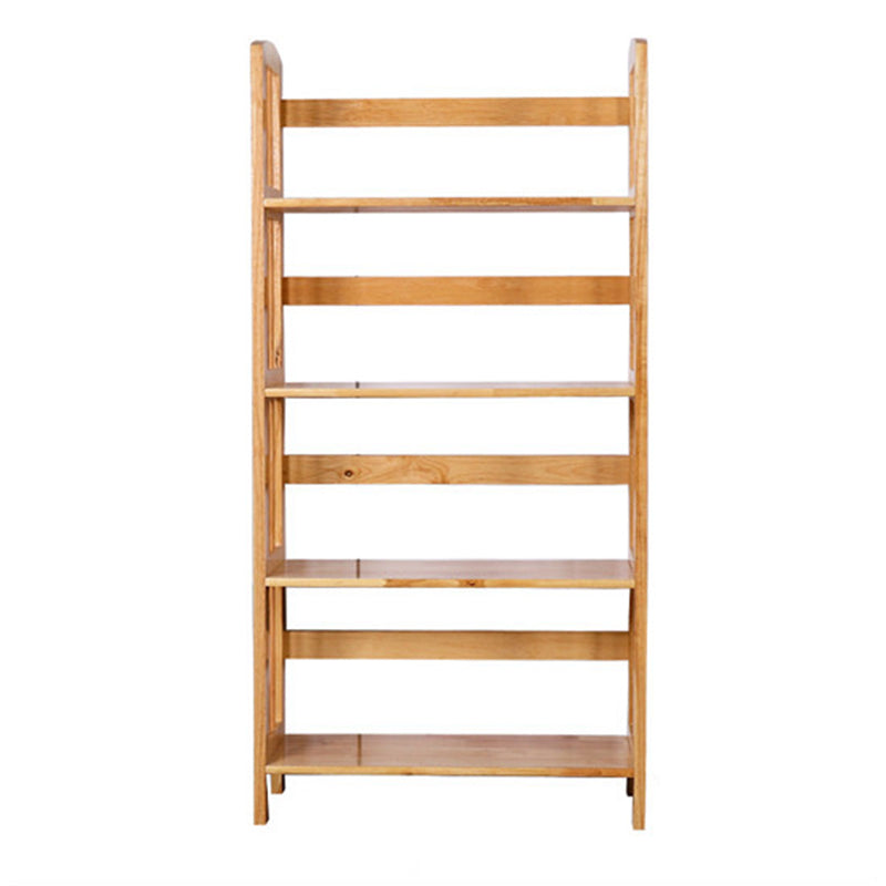 Modern Minimalist Rectangular Rubberwood Bookshelf 3/4/5 Tier For Home & Office