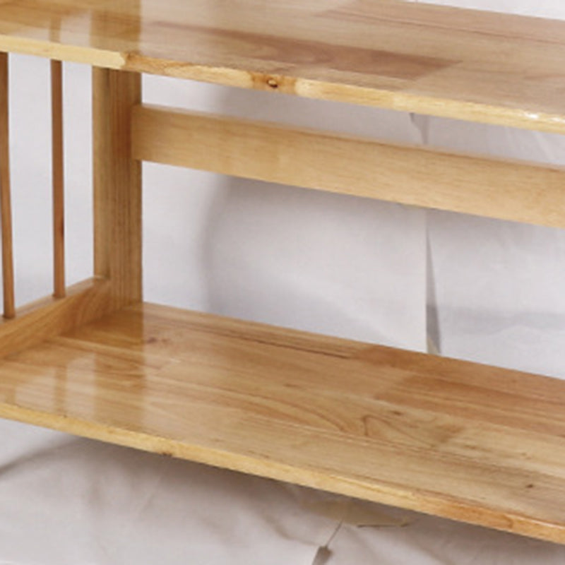 Modern Minimalist Rectangular Rubberwood Bookshelf 3/4/5 Tier For Home & Office