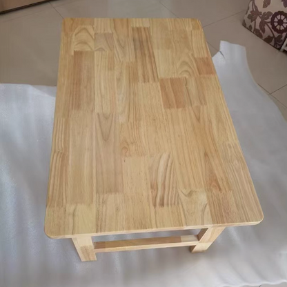 Traditional Japanese Medium-Density Fiberboard Rounded Rectangular Ended Table 1-Tier Folding Design For Living Room