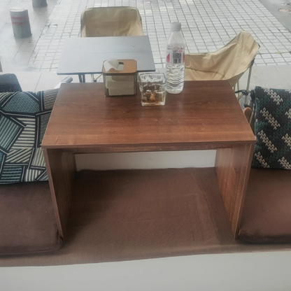 Traditional Japanese Medium-Density Fiberboard Rectangular Tea Table 1-Tier For Living Room