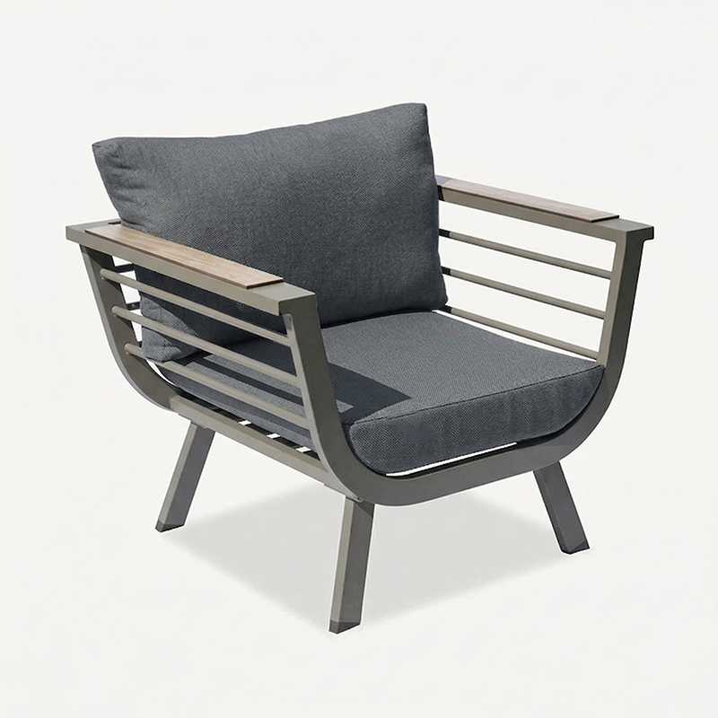 Contemporary Scandinavian Aluminum Outdoor Patio Sofa - 1/3 Seater For Balcony & Outdoor