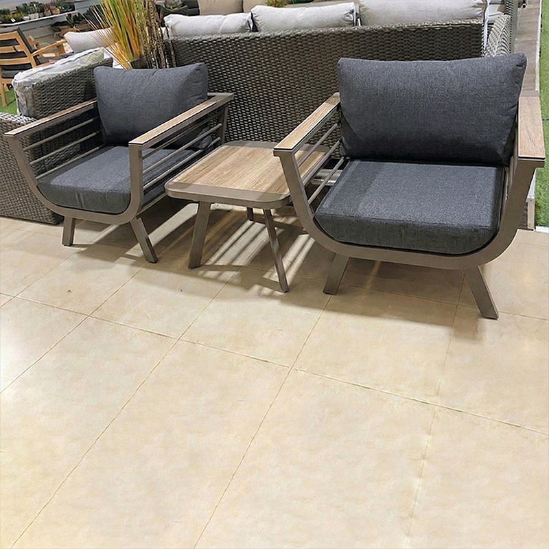 Contemporary Scandinavian Aluminum Outdoor Patio Sofa - 1/3 Seater For Balcony & Outdoor