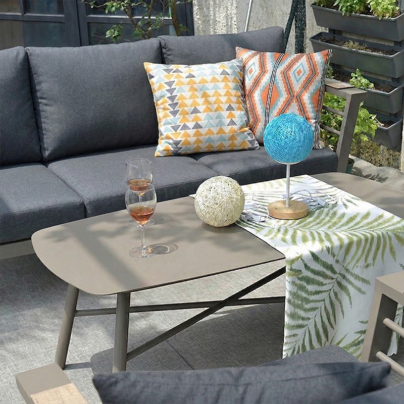 Contemporary Scandinavian Aluminum Outdoor Patio Sofa - 1/3 Seater For Balcony & Outdoor