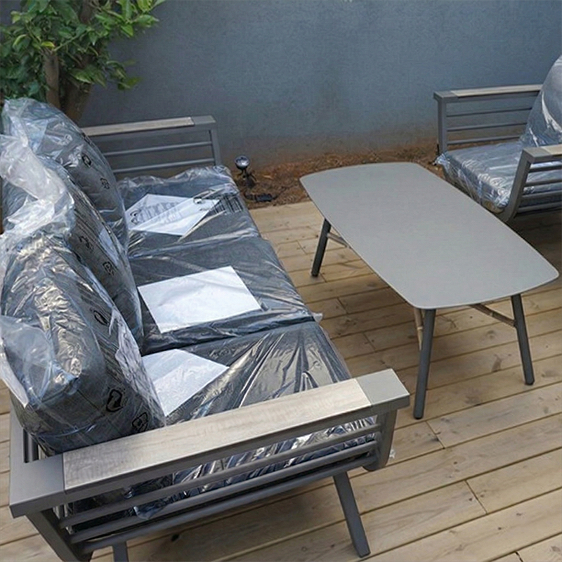 Contemporary Scandinavian Aluminum Outdoor Patio Sofa - 1/3 Seater For Balcony & Outdoor