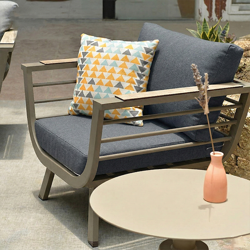 Contemporary Scandinavian Aluminum Outdoor Patio Sofa - 1/3 Seater For Balcony & Outdoor