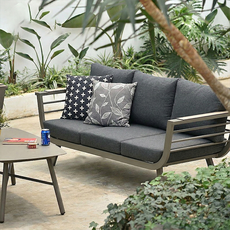 Contemporary Scandinavian Aluminum Outdoor Patio Sofa - 1/3 Seater For Balcony & Outdoor