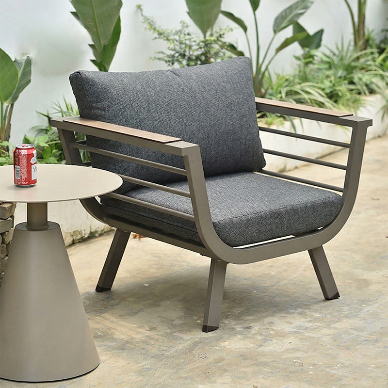 Contemporary Scandinavian Aluminum Outdoor Patio Sofa - 1/3 Seater For Balcony & Outdoor