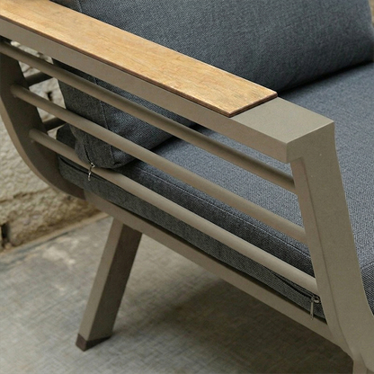 Contemporary Scandinavian Aluminum Outdoor Patio Sofa - 1/3 Seater For Balcony & Outdoor