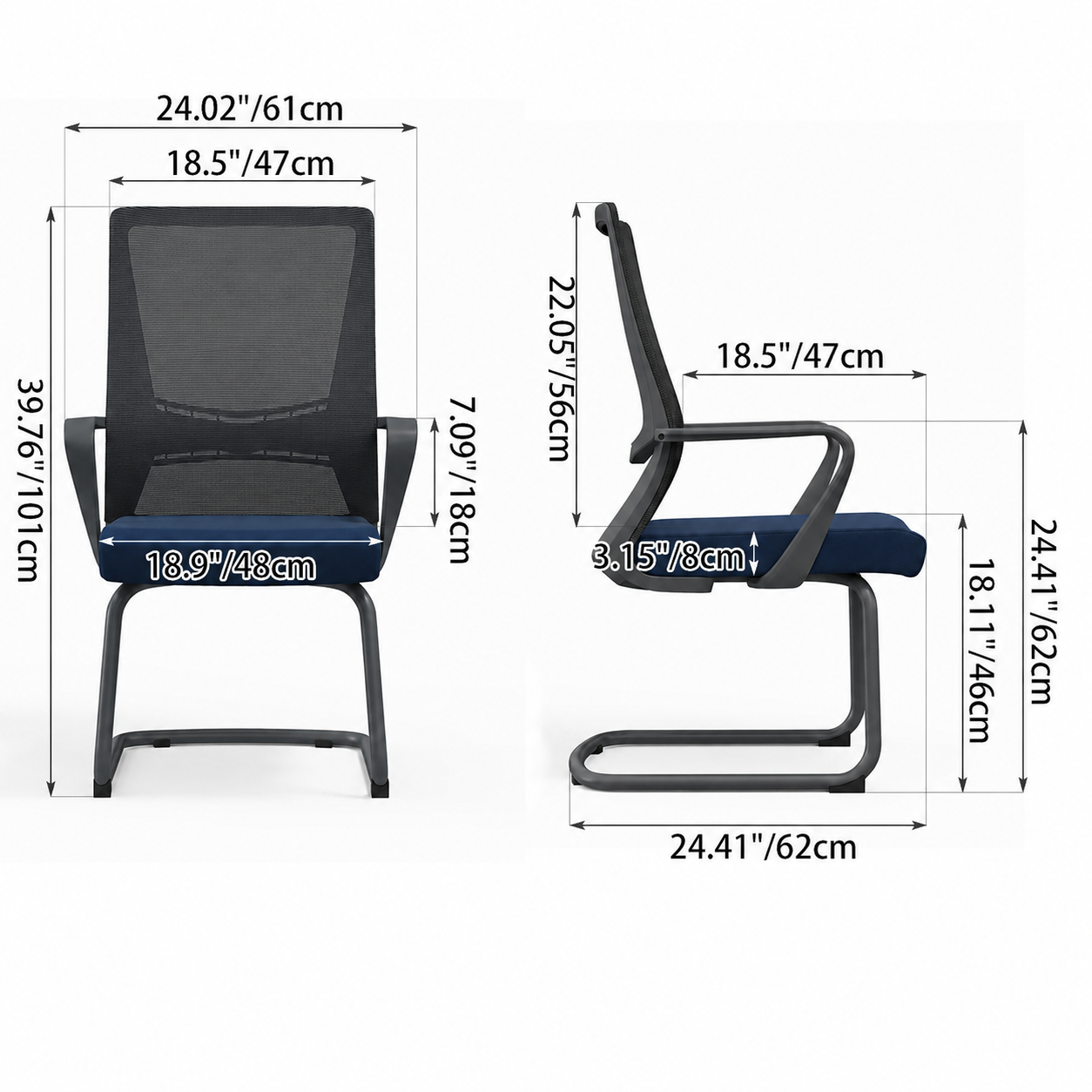 Modern Minimalist Ergonomic Executive Mesh Office Chair - Breathable Lumbar Support Desk Chair For Home Office