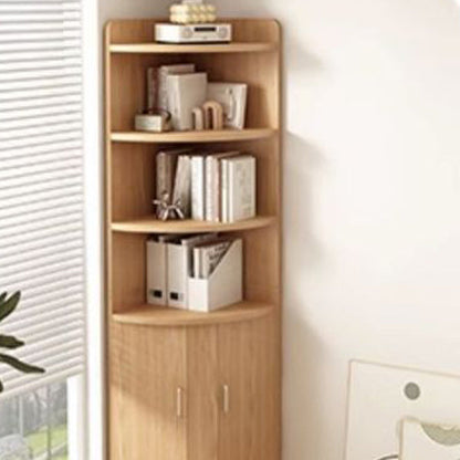 Modern Minimalist Fan-Shaped Engineered Wood Nightstand 6-Tier For Bedroom