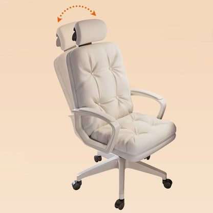 Modern Minimalist Adjustable Rotatable Metal Synthetic Fabric Foam Square Desk Chair Armrests Backrest For Home Office