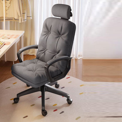 Modern Minimalist Adjustable Rotatable Metal Synthetic Fabric Foam Square Desk Chair Armrests Backrest For Home Office