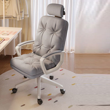 Modern Minimalist Adjustable Rotatable Metal Synthetic Fabric Foam Square Desk Chair Armrests Backrest For Home Office