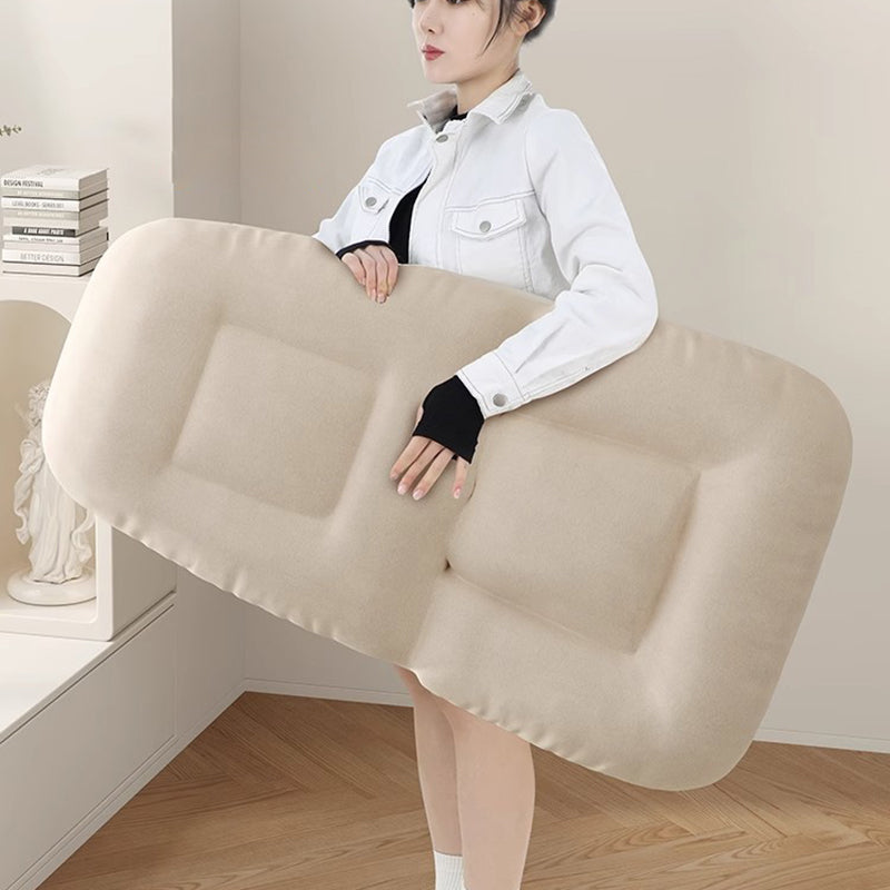 Modern Minimalist Adjustable Square Iron Sponge Synthetic Fabric Accent Chair Backrest Armless For Living Room