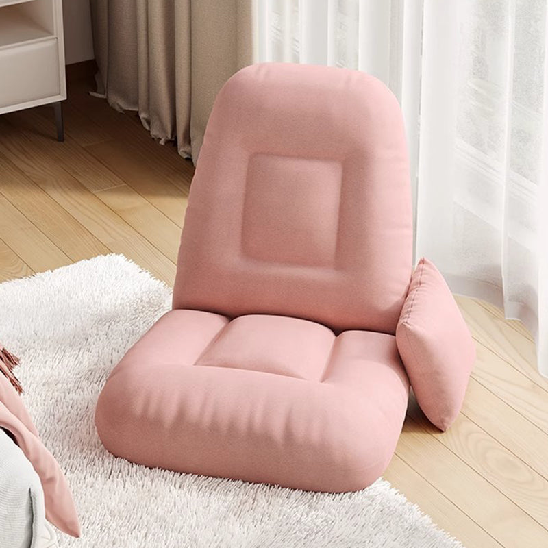 Modern Minimalist Adjustable Square Iron Sponge Synthetic Fabric Accent Chair Backrest Armless For Living Room