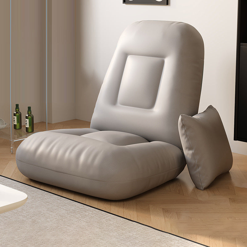 Modern Minimalist Adjustable Square Iron Sponge Synthetic Fabric Accent Chair Backrest Armless For Living Room