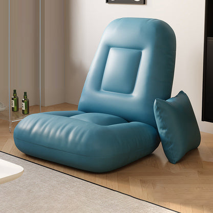 Modern Minimalist Adjustable Square Iron Sponge Synthetic Fabric Accent Chair Backrest Armless For Living Room