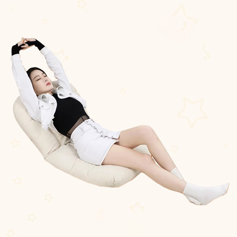 Modern Minimalist Adjustable Square Iron Sponge Synthetic Fabric Accent Chair Backrest Armless For Living Room