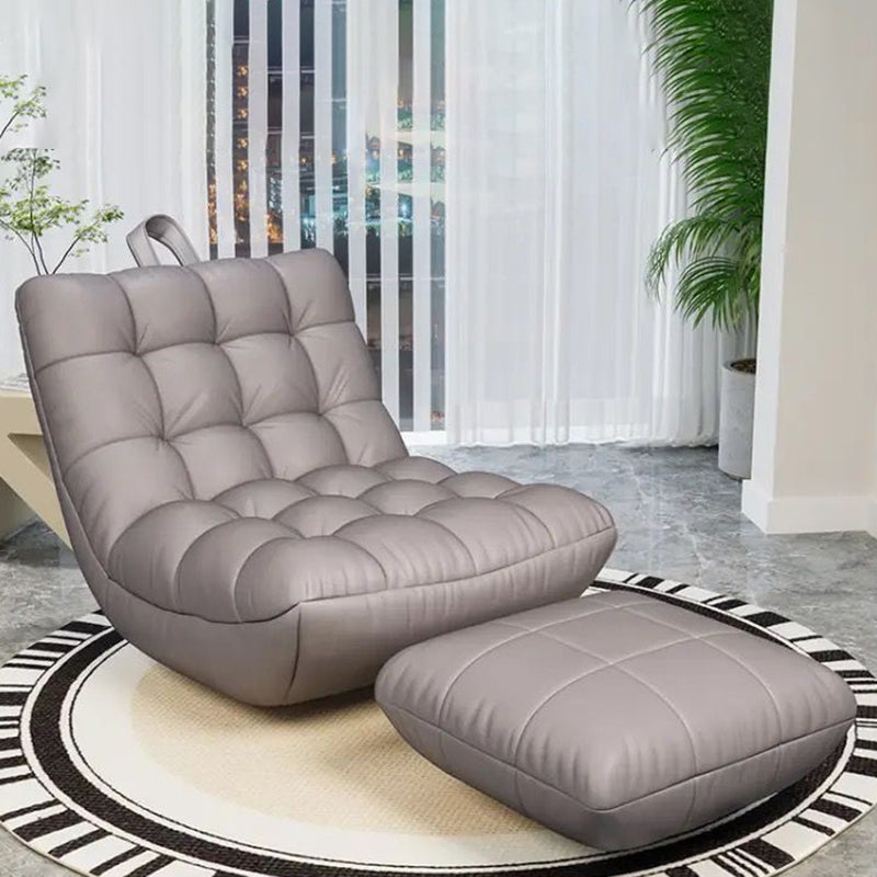 Modern Minimalist Square Synthetic Fabric EPS Metal Accent Chair Backrest Armless For Living Room