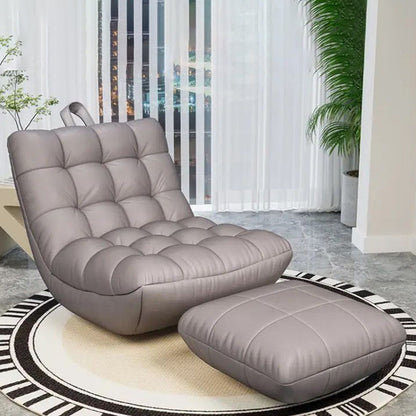 Modern Minimalist Square Synthetic Fabric EPS Metal Accent Chair Backrest Armless For Living Room