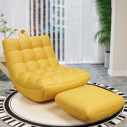 Modern Minimalist Square Synthetic Fabric EPS Metal Accent Chair Backrest Armless For Living Room