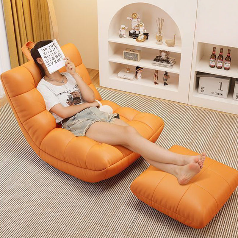 Modern Minimalist Square Synthetic Fabric EPS Metal Accent Chair Backrest Armless For Living Room