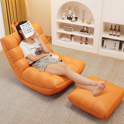 Modern Minimalist Square Synthetic Fabric EPS Metal Accent Chair Backrest Armless For Living Room
