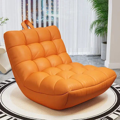 Modern Minimalist Square Synthetic Fabric EPS Metal Accent Chair Backrest Armless For Living Room