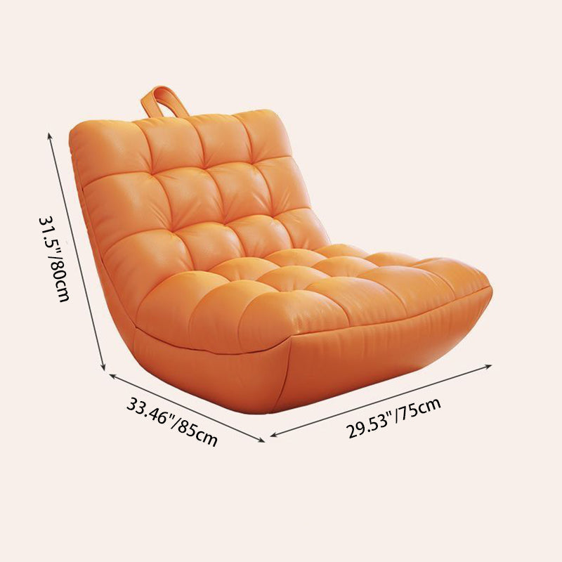 Modern Minimalist Square Synthetic Fabric EPS Metal Accent Chair Backrest Armless For Living Room