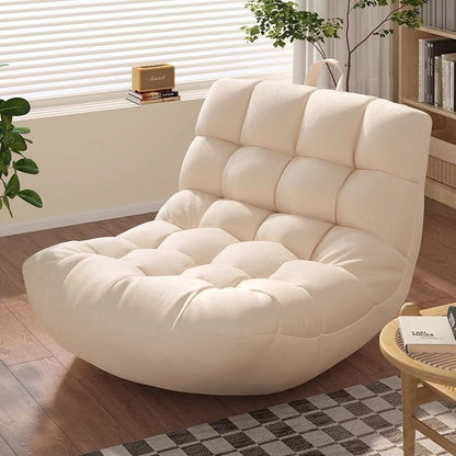 Modern Minimalist Square Synthetic Fabric EPS Metal Accent Chair Backrest Armless For Living Room