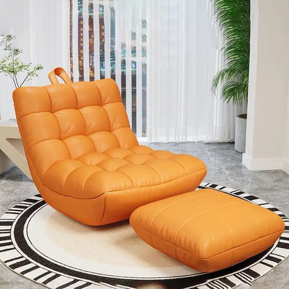 Modern Minimalist Square Synthetic Fabric EPS Metal Accent Chair Backrest Armless For Living Room