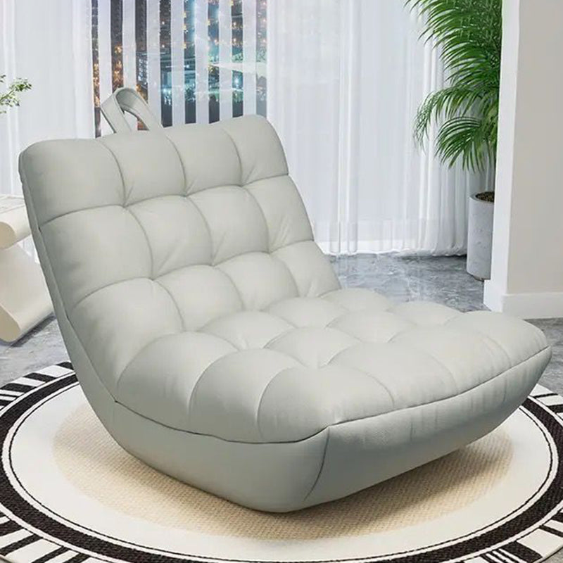 Modern Minimalist Square Synthetic Fabric EPS Metal Accent Chair Backrest Armless For Living Room