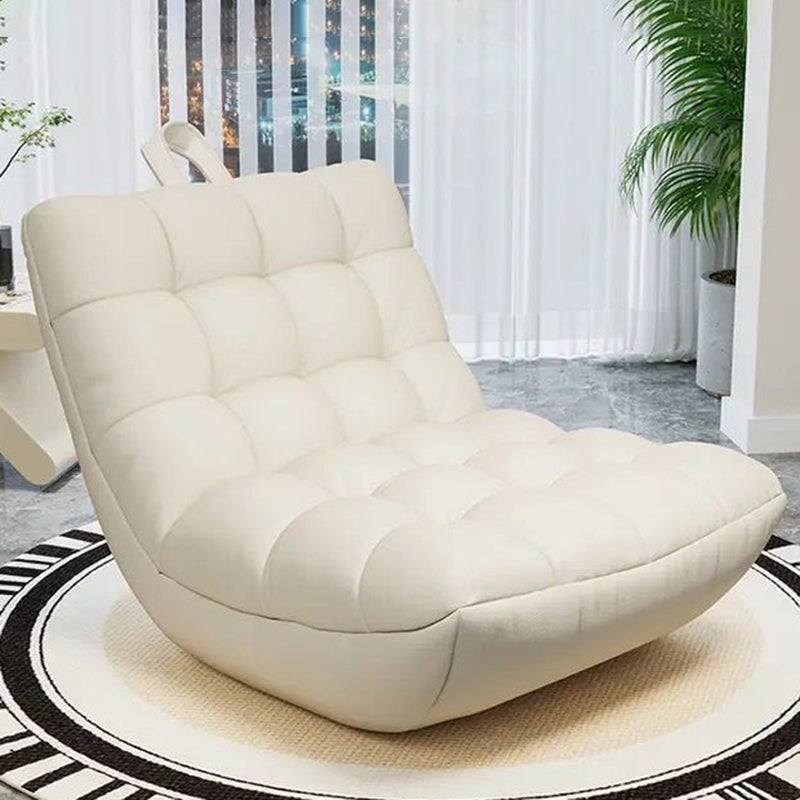 Modern Minimalist Square Synthetic Fabric EPS Metal Accent Chair Backrest Armless For Living Room