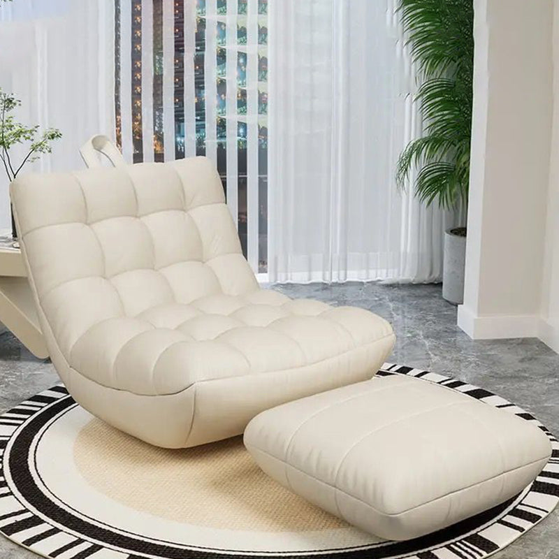Modern Minimalist Square Synthetic Fabric EPS Metal Accent Chair Backrest Armless For Living Room