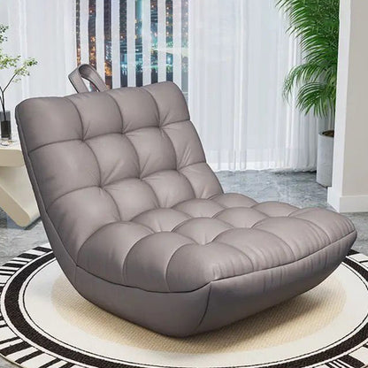 Modern Minimalist Square Synthetic Fabric EPS Metal Accent Chair Backrest Armless For Living Room