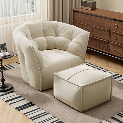 Contemporary Nordic Square U-Shaped Metal Velvet Sponge Accent Chair Backrest Armrests For Living Room