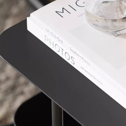 Modern Minimalist Movable Square Carbon Steel End Table 3-Tier For Living Room