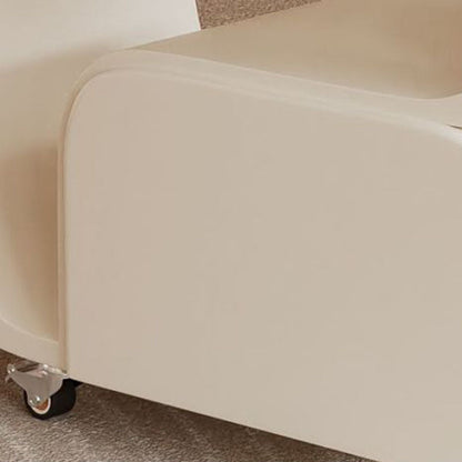 Contemporary Nordic Movable Oval Stone Slab Carbon Steel Hardware Coffee Table 1-Drawer For Living Room