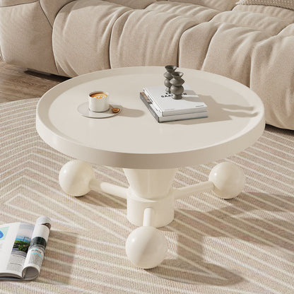 Contemporary Nordic Round Metal Coffee Table 1-Tier For Living Room